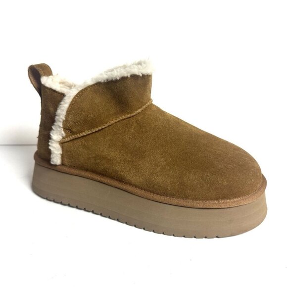 Koolaburra Shoes - Koolaburra Womens Ultra Mini Boot Chestnut Size 9 M